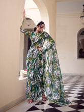 Weightless marble saree with pearl lace border