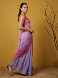 party wear double color saree with stylish border and ethnic appeal