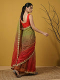 evening wear saree with stylish border and ethnic charm