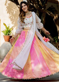 Multicolor Designer Engagement Lehenga Choli with Pearl and Zari Embroidery