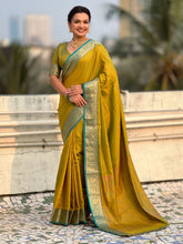 mehendi green soft patola silk saree with bandhani weaving