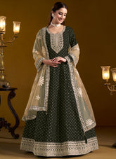 Designer Black Anarkali Suit for Weddings