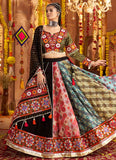 Black Mirror Work Rayon Lehenga Choli for Garba Nights