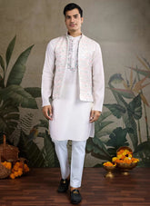 White Ethnic Outfit for Indian Men Abroad