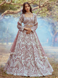 Rosegold lehenga for reception night