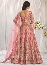 Rosegold Tissue Reception Lehenga for Women