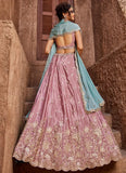 Embroidered sequin work lehenga for Indian party