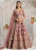 Graceful Lavender Tissue Bridal Lehenga with Gotapatti Work
