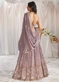 Indian poly georgette lehenga with sequins