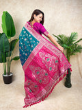 Green Banarasi Jaal Zari Woven Silk Saree