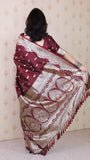 Maroon Banarasi Soft Silk Silver Zari Woven Saree