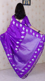 Purple Soft Silk Dual Zari Woven Saree with Bird Border