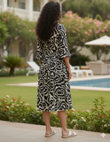 Floral Elegance Pure Cotton Jaipuri Printed Western Dress