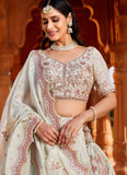 Designer Wedding Lehenga in Lime Green with 4.3 Meter Flair