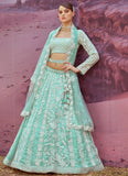 Seagreen bridal lehenga for Indian wedding
