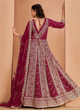 Maroon Abaya Style Suit for Women