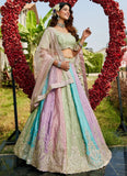 Bridal party lehenga in organza
