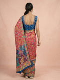 Pink Pure Viscose Silk Meenakari Zari Woven Saree with Traditional Pallu and Brocade Blouse