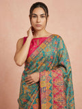 RAMA Pure Viscose Silk Meenakari Zari Woven Saree with Traditional Pallu and Brocade Blouse