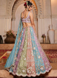 Party wear turquoise georgette lehenga