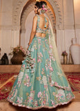 Designer Seagreen Lehenga Choli for Bridal Wear