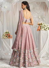 Rosegold engagement lehenga for bride