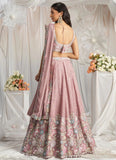 Rosegold engagement lehenga for bride