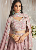 Lightweight rosegold lehenga online