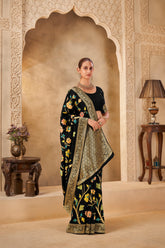 Classic Black Saree – Timeless Party Wear - Gunj Fashion