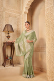 Soothing Sage Green Saree – A Blend of Grace and Modern Appeal - Gunj Fashion