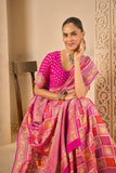 Premium Peachy Pink Saree – Stylish & Sophisticated - Gunj Fashion