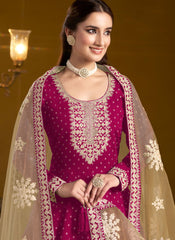 Traditional Rani Long Anarkali Suit