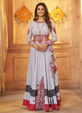 Adorable Viscose Rayon Embroidered and Mirror Work Navratri Lehenga