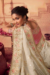 Viscose Silk Jacquard Butti and Sequins Work Indian Heavy Saree