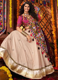 beige navratri chaniya choli
