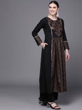 Black Cotton Kurta and Palazzo Set for Women's Ethnic Wear