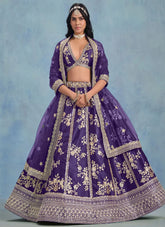 Blooming Purple Bridesmaid Lehenga