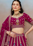 Pink Bridesmaid Lehenga | Georgette Sequins & Zari Embroidered Outfit