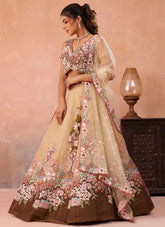 Coffee Bridal Lehenga | Premium Embroidered Wedding Lehenga