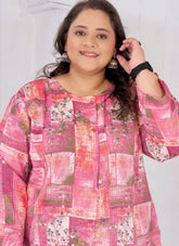 Comfortable printed kurti for curvy women