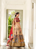 Dola silk Kalamkari lehenga choli set
