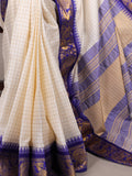 Zari woven royal blue saree