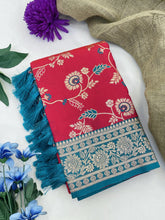 Designer Banarasi Silk Saree for Wedding | Dark Pink Soft Silk