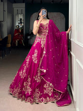 pink sequins embroidery lehenga choli