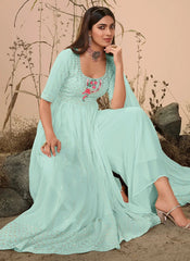 Designer Georgette Sequins Embroidery Salwar Suit