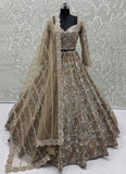 Golden Sequins Bridal Lehenga for Reception