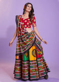 Designer Navratri Chaniya Choli in Multi Color Cotton