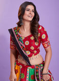 Designer Navratri Chaniya Choli in Multi Color Cotton