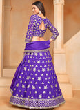 Elegant purple party wear lehenga with dupatta