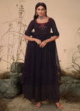 Embroidered Georgette Pakistani Suit in Purple